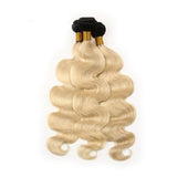 Body Wave Human Hair #1b613 Blonde Bundles