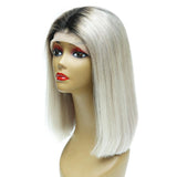 Bob Style Wig #grey 13x4 Frontal Lace Wig