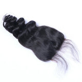 Loose Wave Virgin Human Hair Natural Black Closure