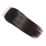 Straight Virgin Human Hair Natural Black Closure