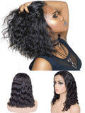 Bob Style Natural Wave Lace Wig Naturlal Black #1B