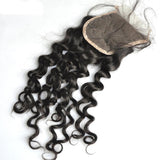 Bundle Deals With Closure Italy Curly Virgin Human Hair Natural Black