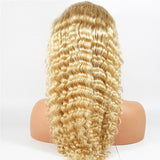 #613 Deep Wave 4x4  Transparent Closure Lace Wig 180% Density