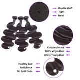 Body Wave Virgin Human Hair Natural Black Bundles