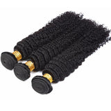 Bundle Deals Deep Curly Virgin Human Hair Natural Black