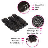 Italy Curly Virgin Human Hair Natural Black Bundles