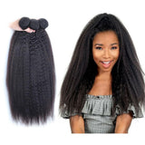 Bundle Deals Kinky Straight Virgin Human Hair Natural Black