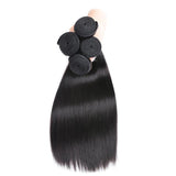 Straight Virgin Human Hair Natural Black Bundles