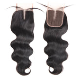 Body Wave Human Hair Natural Black HD Lace Closure