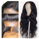 Body Wave 5x5 Invisible HD Closure Lace Wig  Naturlal Black 180% Density