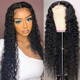 Deep Wave 5x5 Invisible HD Closure Lace Wig Naturlal Black 180% Density