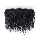 Bundle Deals With Frontal Natural Curly Virgin Human Hair Natural Black