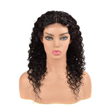 180% Density Deep Wave 4x4 Regular Lace Closure Wig Naturlal Black