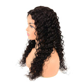 180% Density Deep Wave 4x4 Regular Lace Closure Wig Naturlal Black