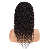 180% Density Deep Wave 4x4 Regular Lace Closure Wig Naturlal Black