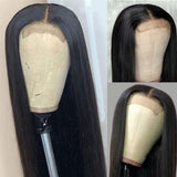 180% Density Straight 4x4  Regular Lace Closure Wig Naturlal Black