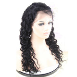 Deep Wave 13x4 Regular Lace Frontal Wig Naturlal Black 180% Density