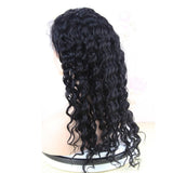 Deep Wave 13x4 Regular Lace Frontal Wig Naturlal Black 180% Density