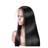 Straight 13x4  Transparent Frontal Lace Wig Naturlal Black 180% Density